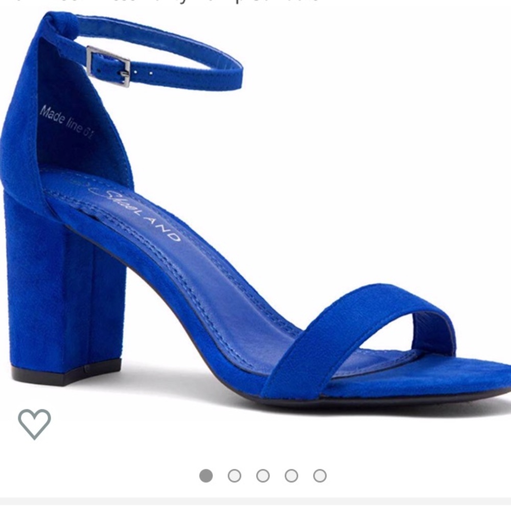BLUE BLOCK HEELS